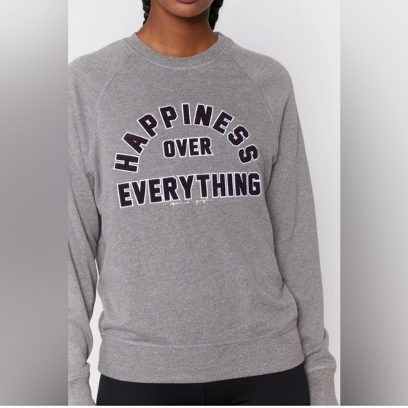 SPIRITUAL GANGSTER HAPPINESS OVER EVERYTHING OLD SCHOOL RAGLAN SWEATSHIRT - Picture 1 of 8